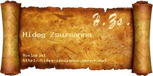 Hideg Zsuzsanna névjegykártya